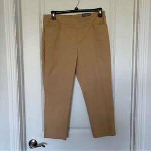 Chico's So Slimming Brigitte Slim Leg Beige Tan Pants Womens 12p